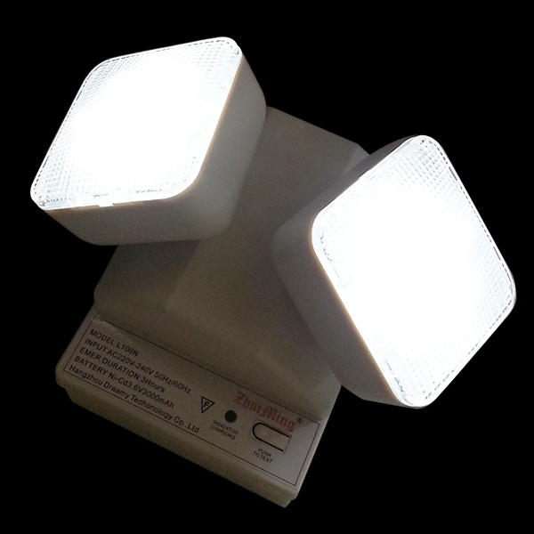 6W Twin Spot LED аварийный свет 6500K 3.6V 3.0Ah Ni-Cd батарея ПК корпус IP20