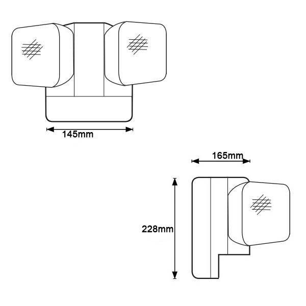 6W Twin Spot LED аварийный свет 6500K 3.6V 3.0Ah Ni-Cd батарея ПК корпус IP20
